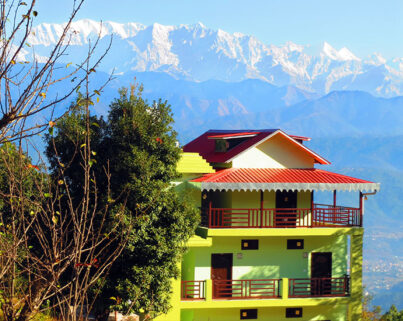Himalaya view from resort